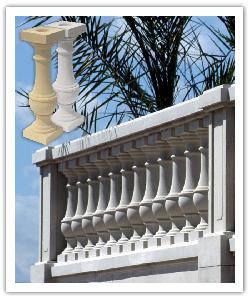 Biarritz Atlantic balustrades - off-white - in reconstructed stone