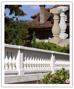 Azay Classic balustrading - off-white - in reconstructed stone