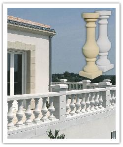 Royan Atlantic balustrades - off-white - in reconstructed stone