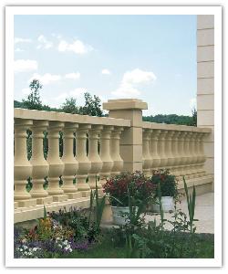 Royan Atlantic balustrades - bathstone - in reconstructed stone