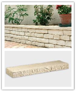 Garrigue flat wall copings - champagne - in reconstructed stone