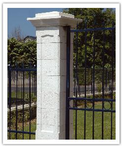 Chambord fence pillar - white - in reconstructed stone