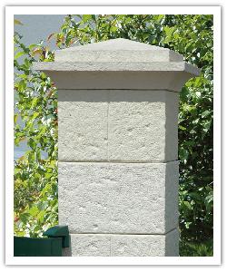 Cheverny fence pillar - champagne - in reconstructed stone